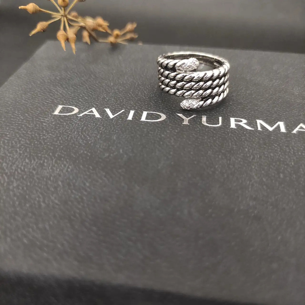 David Yurman diamond-studded button ring - Picture 4 of 7